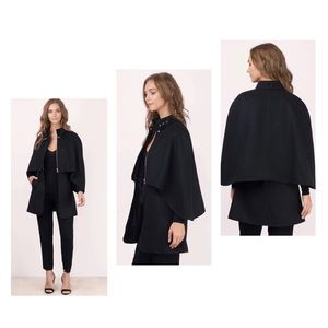 Wool cape coat